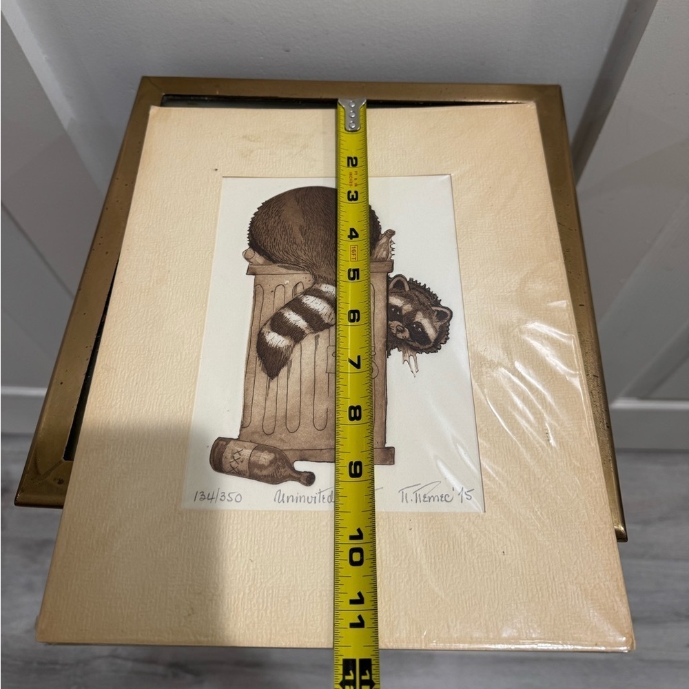 Uninvited guests Etching Print 134/350 Nancy Nemec - Picture 6 of 6